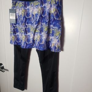 K-Swiss Skirt Capri Blue Print/Black Small